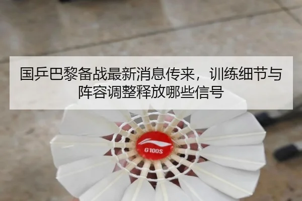 国乒巴黎备战最新消息传来，训练细节与阵容调整释放哪些信号 | kaiyundianzi